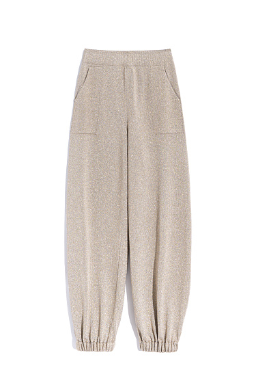 Трикотажные брюки-джоггеры с люрексом