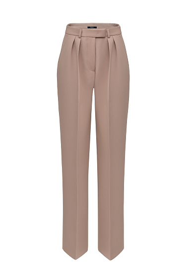 Брюки-бананы с защипами на талии