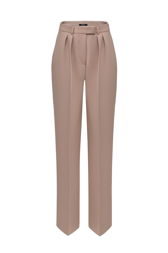 Брюки-бананы с защипами на талии