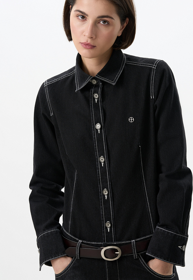 Джинсовая рубашка из 100% хлопка