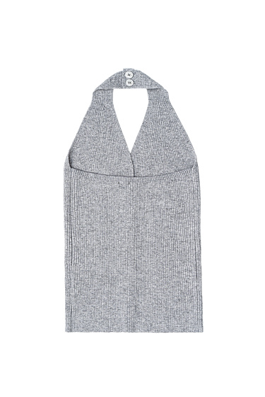 Трикотажный жилет с вырезом халтер