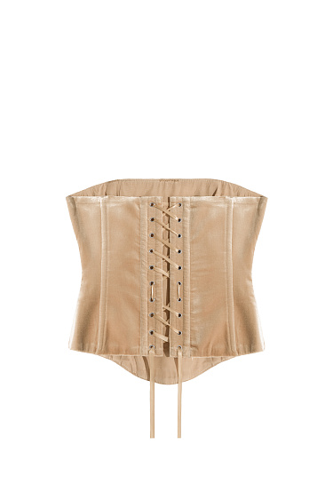 Бархатный корсет со шнуровкой