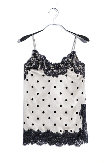 Атласный топ в горох