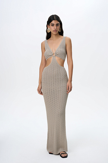 Трикотажный ажурный сарафан 