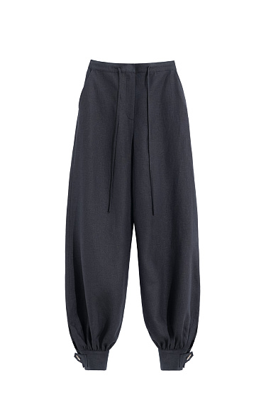 Брюки-аладдины из 100% льна