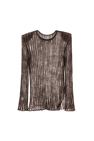 Полупрозрачный джемпер изо льна