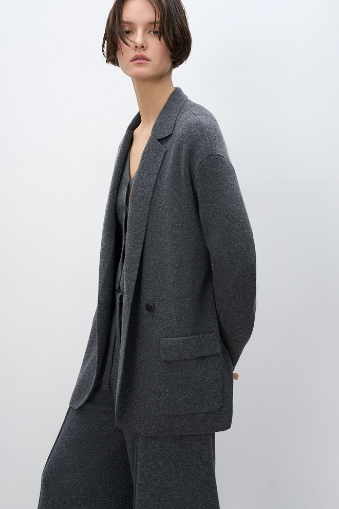 Трикотажный жакет с добавлением кашемира