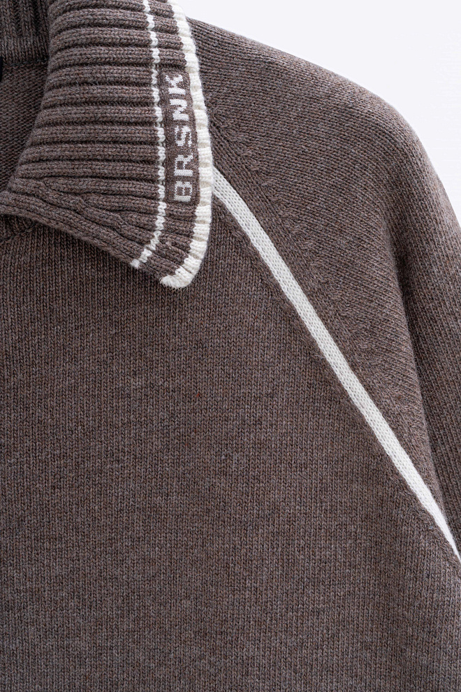 Трикотажный бомбер из кашемира и шерсти