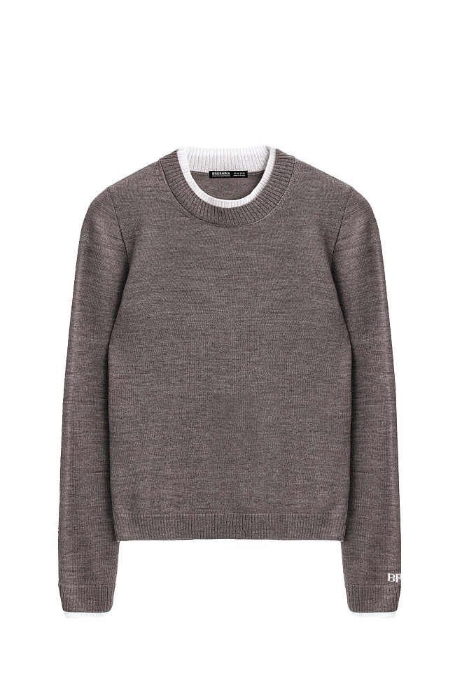 Джемпер с манжетами и воротничком