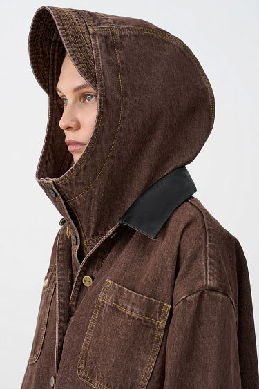 Джинсовый капюшон 