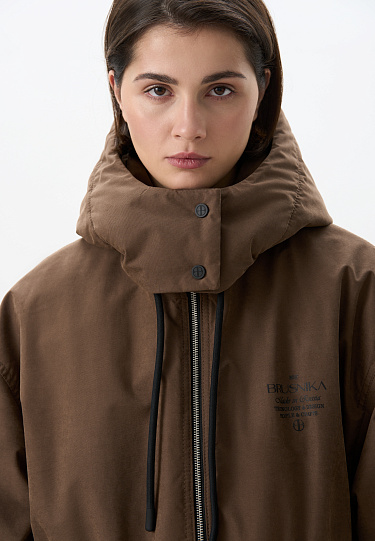 Парка на синтепоне с дополнительным воротником