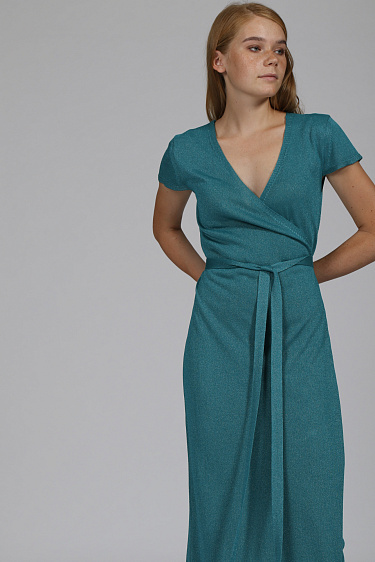 Платье миди на запах