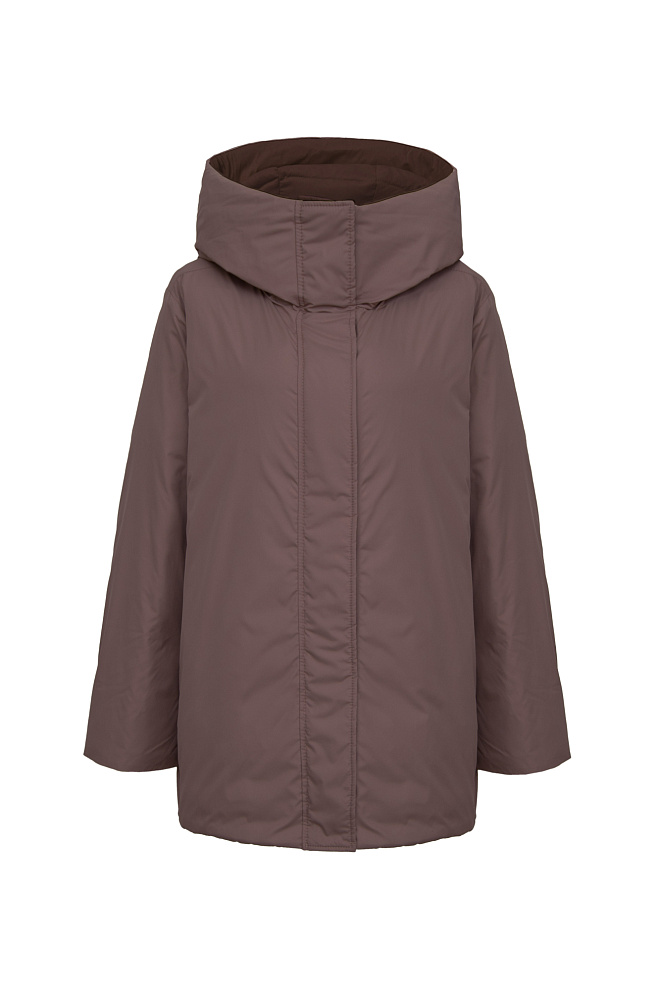 Двусторонний пуховик с капюшоном