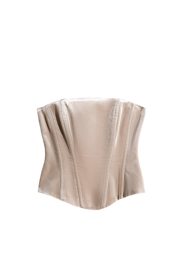 Бархатный корсет со шнуровкой