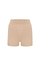 Короткие шорты с высокой посадкой из кашемира, шерсти и вискозы. Модель свободного силуэта с эластичным поясом в рубчик.