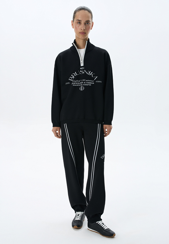 Джемпер с воротником-стойкой