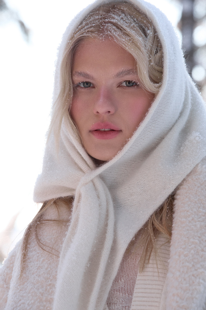 Косынка из пуха лисы