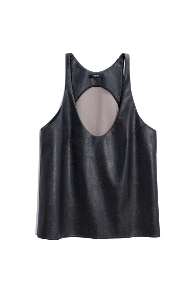 Топ из экокожи