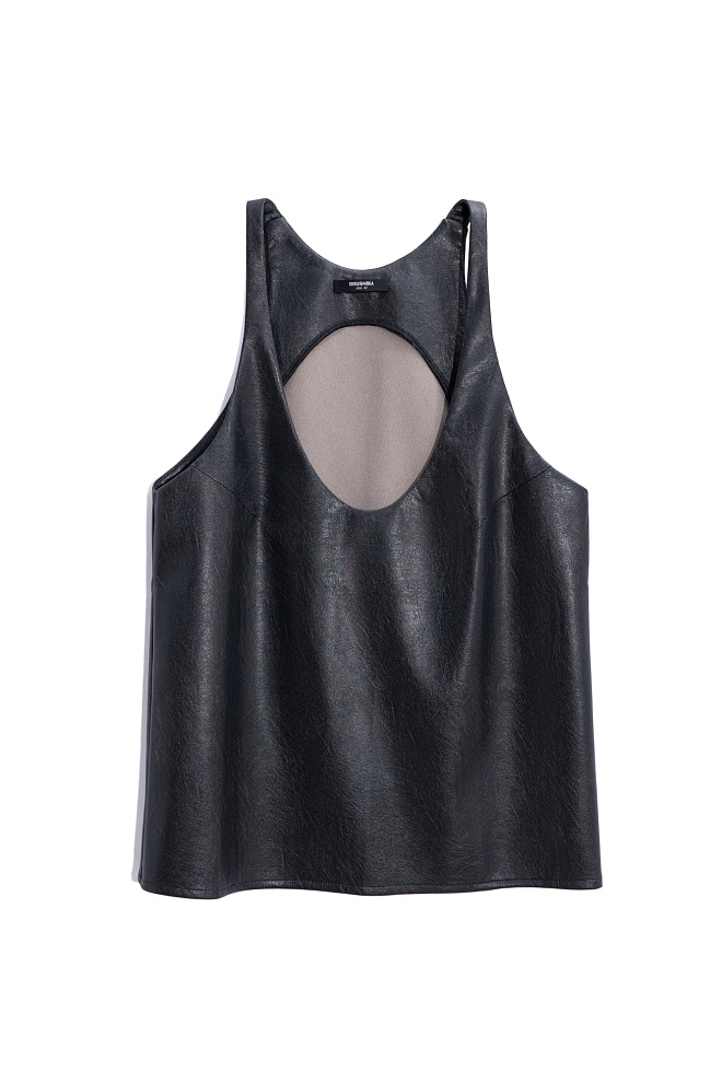 Топ из экокожи