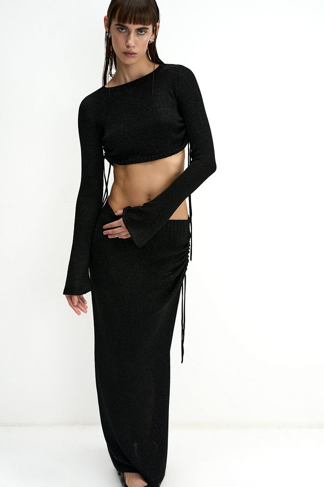 Юбка макси с люрексом