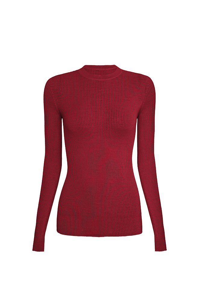 Цельновязаная водолазка из шерсти