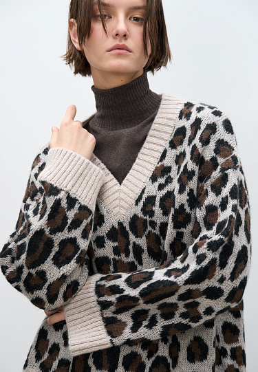 Трикотажный джемпер с жаккардом