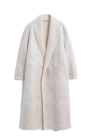 Двусторонее пальто-дубленка