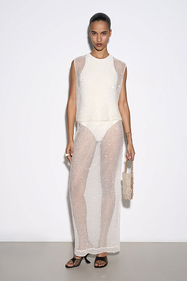 Ажурная юбка макси 