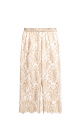 Юбка длины миди из тонкого кружева. Модель с высоким разрезом сзади и застежкой на скрытую молнию. Изделие выполнено без подкладки.