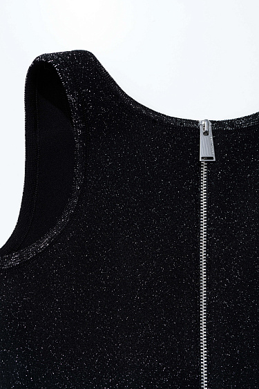 Трикотажное платье длины миди с люрексом