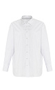 Класическая рубашка из хлопка. Модель свободного силуэта с длинным рукавом. 