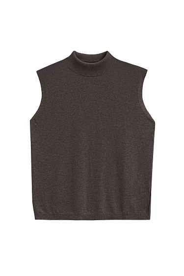 Трикотажный жилет с высоким воротом