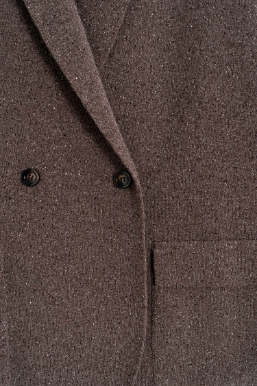 Трикотажный двубортный жакет