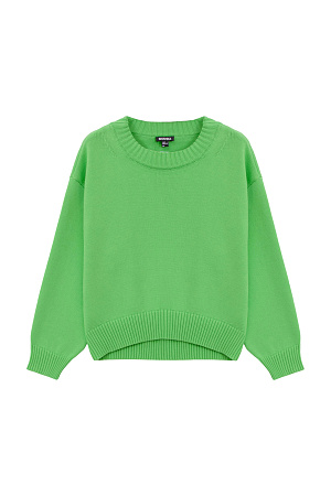 зеленый Джемпер из 100% хлопка с буквой "B" на спинке.
