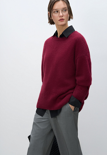 Свободный джемпер из пуха лисы