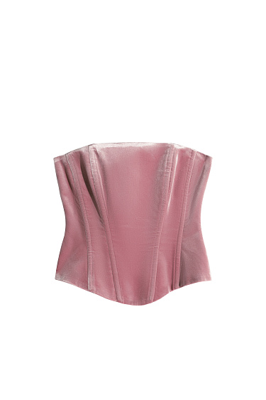 Бархатный корсет со шнуровкой