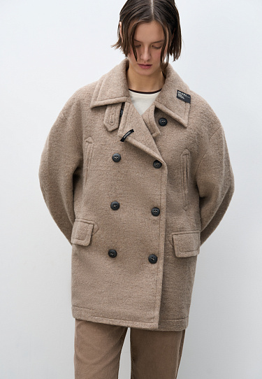 Двубортное пальто 