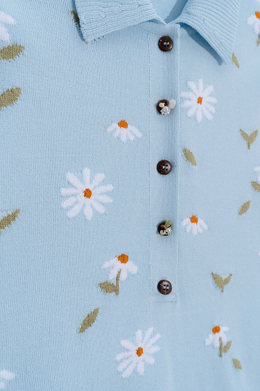 Поло с ромашками