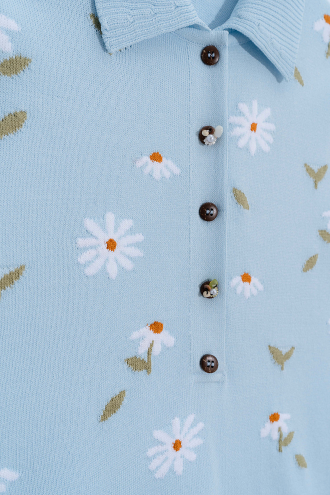 Поло с ромашками