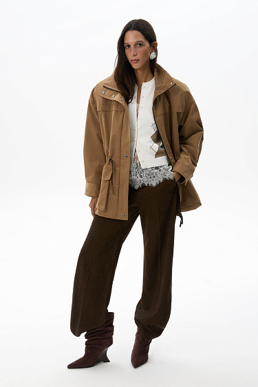 Парка из плащевой ткани