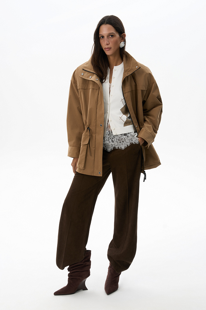 Парка из плащевой ткани