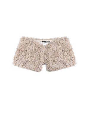 бежевый Воротник-манишка из экомеха.