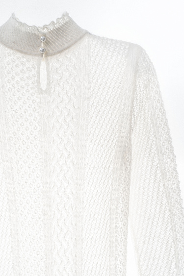 Ажурное платье из мохера и шерсти альпака