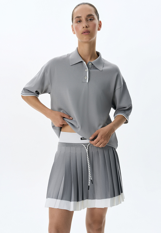 Трикотажная футболка поло из вискозы