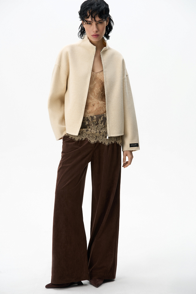 Шерстяная куртка на молнии