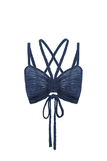 Полупрозрачный топ сложного кроя изо льна