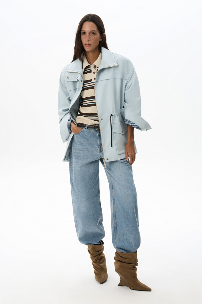 Парка из плащевой ткани