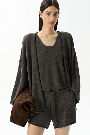 Свободный кардиган из 100% льна