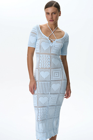 Ажурное платье в стиле печворк