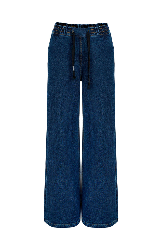 Джинсы с поясом на кулиске